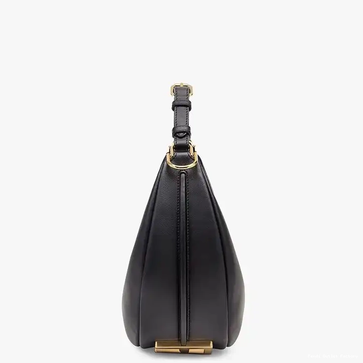Affordable HOT Hobo Leather Calf Small Fendigraphy In Black Bag Fendi 0608